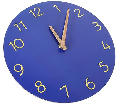 LIFKOME Uhr Wanduhr Runde Wanduhr Geräuschlose Wanduhren Rustikale Wanduhr Retro-wanduhr Neuheit Wanduhr Stumme Wanduhr Nicht Tickende Wanduhr Büro Kinderzimmer Digitaler Rahmen Hölzern