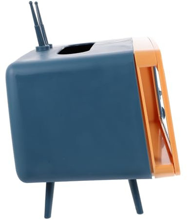 BRIGHTFUFU Tv-Form Taschentuchbox Aus Kunststoff Cartoon-Design Taschentuchspender Für Schreibtisch Servietten-Organizer Für Home-Office Einfach Zu Reinigende Taschentuchbox Stabile Aufbewahr
