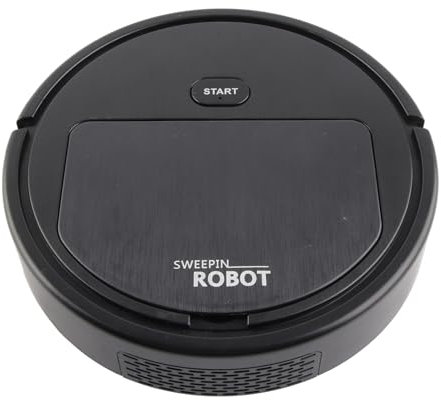 Robot Vacuum Cleaner 3 in 1 Sweeping Machine Intelligent Mop Robot Sweeper Rechargeable Low Noise for Hair Carpet Hard Floor Black