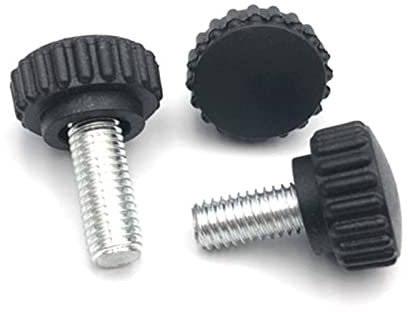 Handdrehschraube, Rändelmuttern, 5 Stück, M3, M4, M5, M6, M8, gerändelter Nylon-Rändelgriff mit rundem Kunststoffkopf, Rändelschraube aus schwarzem Bakelit (Farbe: M8 5 Stück, Größe: Länge 30 mm)(M8 5