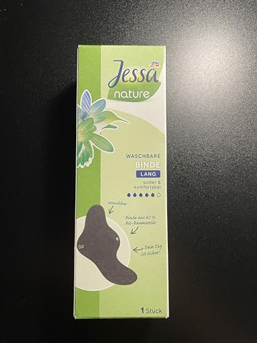 Jessa Waschbare Binde schwarz Lang nature, 1 St
