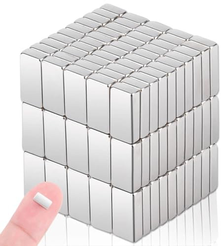 100 Stück Magnete Stark N52, Kleine Neodym Magnete Extra Stark, Rechteckig Magneten für Magnettafel, Starke Kühlschrankmagnete, Small Magneten Starker Halt Magnet e zum Basteln, Whiteboard