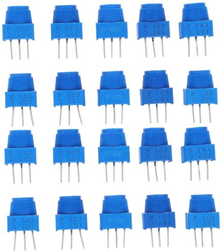 Gatuida 20stücke Teiliges Trimmer-potentiometer Sortiment Hochpräzise Verstellbare Widerstände Für Elektronische Schaltungen Für Präzise Anpassungen Und Zuverlässige Leistung