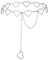 YQQYG Silber Gürtelkette Bauchkette, Waist Chain Verstellbare Hängende Schmuck Gliederkette Taillenkette Hohl-Design Herzform Kettengürtel