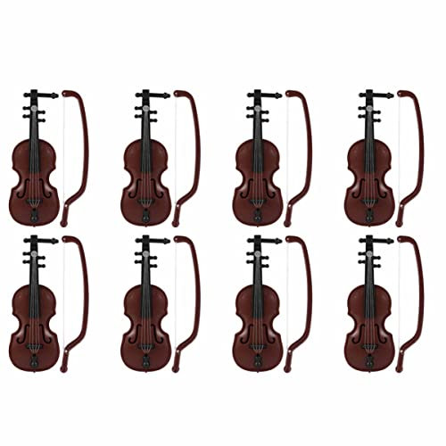 Abaodam 8 Sets Weihnachten Mini Violine Decor Violine-förmigen Ständer Rack Für Handwerk