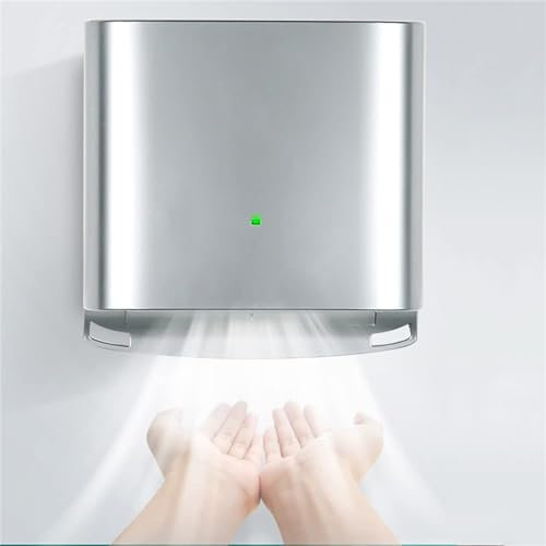 Asciugamani elettrici commerciali Asciugamani automatico automatico 10s Asciugatura rapida, per cucina, bagno e toilette Asciugatrice ad aria calda montata a parete,Silver
