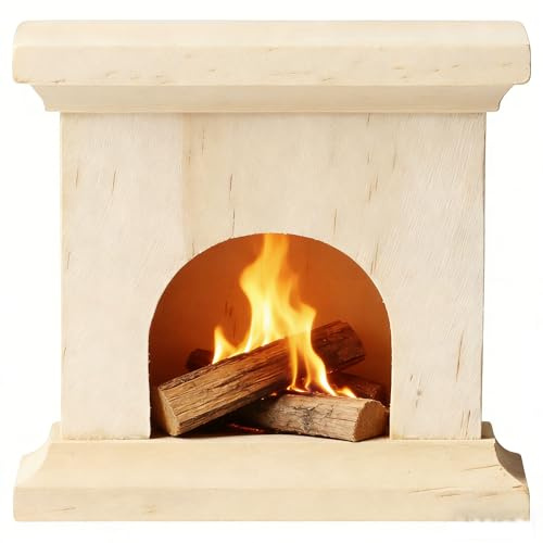 ibasenice Mini Cheminée en Bois Massif Modèle Miniature Décoratif Accessoire Cheminée Bois pour Maison De Poupée Accessoires De Maison De Jouet pour Chambre Et Modèle De 2.60 X 2.60 X 0.98 in
