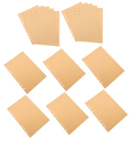 Gadpiparty 80blätter Kraftpapier Braun Lose Blattpapier College-linien Nachfüllpapier Für Notizbücher Dickes Und Robustes Papier Zum Schreiben Skizzieren Und Organisieren