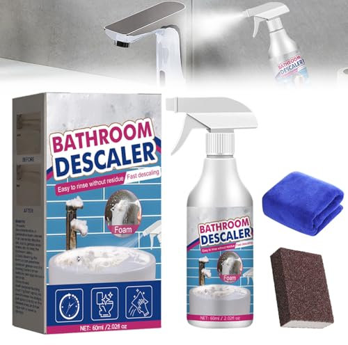 2025 Neu Reiniger für hartnäckige Flecken, Multifunktional Duschkabinenreiniger, WC Reiniger Kalkentferner Dusche Stark, Kalkreiniger Extra Stark für Glas Kanalisation Toiletten (1)