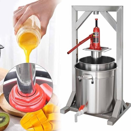 Pressa idraulica Manuale, Piccola Macchina per Succo D'uva per Uso Domestico, Pressa per Frutta, Pressa per Vino, Pressa per Frutta, Pressa per Vino Piccola, per Famiglie (36L)
