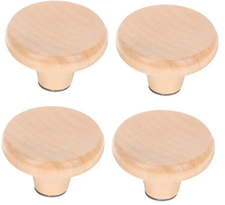 Mipcase Poignées De Couvercle De Casserole En Bois Naturel, Lot De 4 Grands Boutons Résistants à La Chaleur, Accessoires Pratiques Pour Couvercles De Marmites Et Poêles, Usage Domestique Et Extérieur