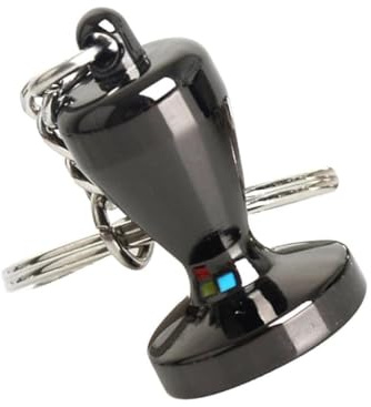 KIXZSAZ Coffee Accessories Keyring Sleek and Functional, Tamper L, 2x2x2cm