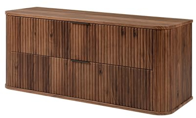 3xE Living Armoire de Salle de Bain, chêne-Noyer, 120 x 51,7 x 41,5 cm