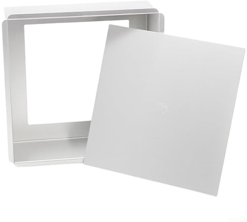 Besshepplo Molde cuadrado de aluminio anodizado no extraíble para hornear para mousse de gasa, pastel de queso, herramienta profesional de cocina para hornear de 4 a 10 pulgadas (6 pulgadas)