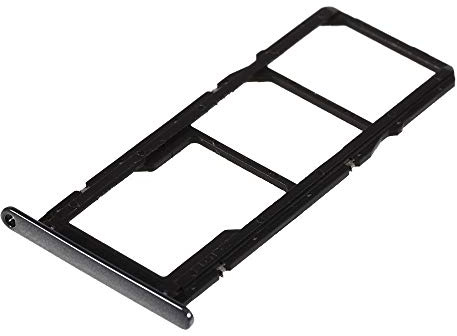Try Trade Sim1 Sim2 Kartenfach + Slot für Speicherkarten Micro SD kompatibel für Huawei Y6 (2018) / ATU-LX1 ATU-L21 ATU-LX3 (schwarz)