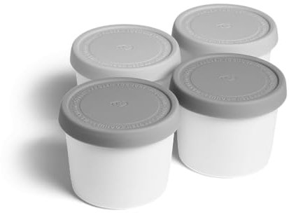 SPRINGLANE 4er-Set Eisbehälter für Speiseeis 400 ml, Aufbewahrungsbehälter, Gefrierdosen, Eis-Container BPA-frei in Lebensmittelqualität