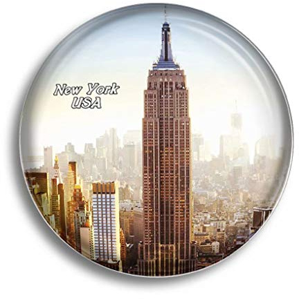 Kühlschrankmagnet USA Amerika Empire State Building New York Glasmagnete für Kühlschrank Souvenirs Niedlicher Kristallmagnet Dekor für Whiteboard Büro Zuhause Geschenk