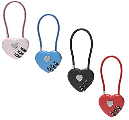 4 Piezas Candado De Código De Línea, Candado Maleta, Candado, Equipaje Cerraduras, Viaje de Cerraduras, Candado de Equipaje Código, para Maleta de Viaje, Bolsa de Equipaje, Funda, etc (4 Colores)