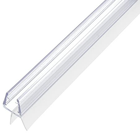 Amig - Junta Vierteaguas Mod.241 Lengueta Simple de 11,5 mm,Cristales de Espesor 6 a 8 mm, Perfil de PVC para Sellado o Estanqueidad de Mamparas de Ducha o Bañera, Pieza de 2,5 Metros, Transparente