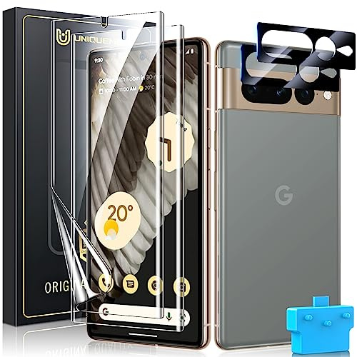UniqueMe für Google Pixel 7 Pro Schutzfolie - 2 Folie & 2 Kameraschutz