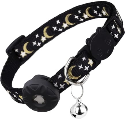 Airtag Katzenhalsband, Sicherheits-Kätzchen-Halsband mit Apple-Airtag-Halter, niedliches GPS-Katzenhalsband mit Glocke [Schwarz], leichter Tracker, Katzenhalsbänder für Mädchen, Jungen, Katzen,