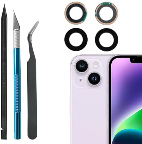Sapphire 14 Pro/Pro Max Back Rear Camera Lens Glass Replacement for iPhone 14 Pro Max for iPhone 14 Pro,14 Pro Max Back Rear Camera Lens Replacement with Pre-Installed Adhesive,Repair Tool Set