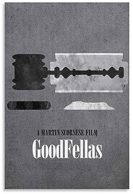 GoodFellas Klassisches Filmposter (4) Gemälde auf Leinwand, Wandkunst, Poster, Scroll Bild, Wanddekoration, Heimposter, 20 x 30 cm
