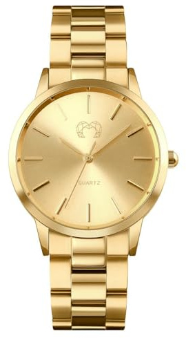 MARLION JEWELS Reloj de Mujer Elegante con Pulsera de eslabones metálicos y Minimalista, Resistente al Agua 3ATM. Reloj Original con maquinaria de Cuarzo