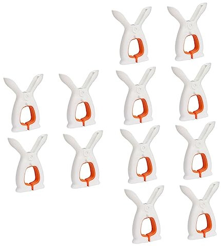 PRETYZOOM 12pièces Pince à Linge Antivol Clips De Fixation Antivents pour Couettes Draps Et Vêtements Design Et Pratique pour Séchage Extérieur Et Intérieur