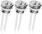 Pulsador Cisterna Universal, Del Inodoro Botón, Doble Botón de Inodoro, Botón de Tanque de Agua Inodoro, para la Mayoría de los Inodoros y Inodoros Doble Descarga, 38 mm, Universal, 3PCS