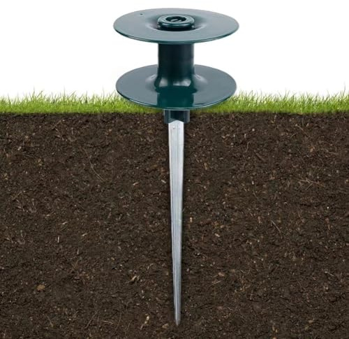 ReachMall Corner Hose Guide, Garden Hose Roller Guide Resin Wheel with Duty Zinc Spike for Water Gardening Water Guide Stakes, Hose Guide Stakes(2pcs)