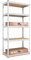 baudim - 180x60x40cm Schwerlastregal/Steckregal mit 5 MDF-Böden und 175 kg Tragkraft, Metallregal, Garagenregal oder Lagerregal, Kellerregal/Abstelraum, Werkstattregal Metall verzinkt