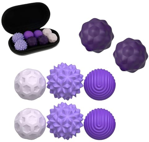 8 Stück Akupressur Ball Stress Magnet Balls mit Aufbewahrungsbox Magnet Toy Silent Stress Abbauen, für Menschen mit Adhs Autismus (Lila)