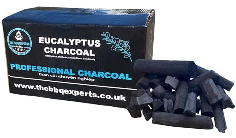 10kg Eucalyptus Charcoal by The BBQ Experts – Restaurant-Grade Oak Wood Charcoal for BBQ, Smoking & Grilling – Long Lasting Charcoal - 4 Hour Burn Time