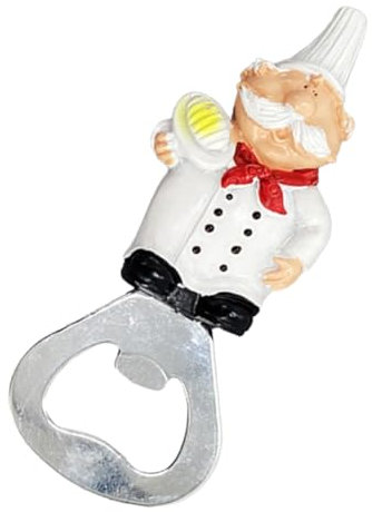 VALICLUD Abridor de Botellas y Decorativo Imán para Nevera en Forma de Chef Creativo Multifuncional para Accesorios de Cocina y Decoración de Frigorífico