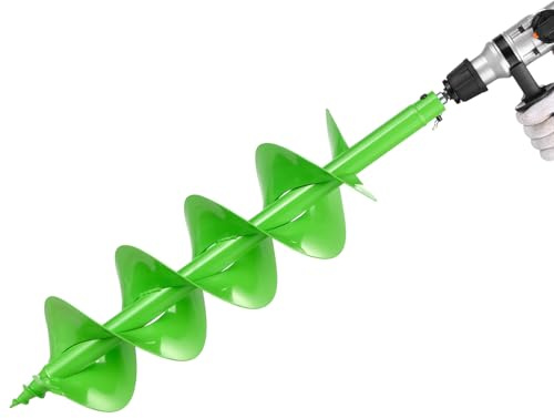 VEVOR Mèche Tarière pour Perceuse φ 20 mm, Foret Tarière de Plantation 200 x 790 mm, Outil Robuste pour Plantation de Bulbes, Accessoires de Perçage pour Clôtures de Jardin et Creuser des Trous Sol