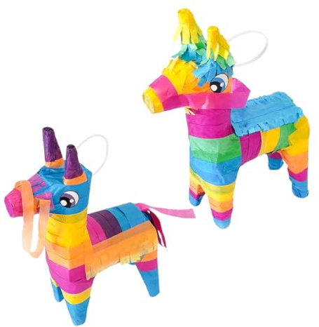 HONITANO 2 piezas Caja de Dulces Especial Piñata para Fiesta Cumpleaños Colorida para Regalos y Celebraciones