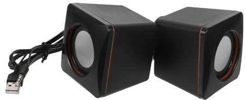 LOLIPPYY Mini Altavoz USB Portátil para Ordenador De Escritorio y Portátil, Altavoces De Audio Compactos para Música Casa y Viajes, Compatibles Pc y Dispositivos Móviles, Color Negro