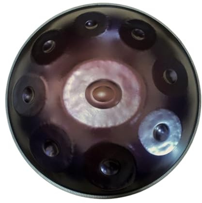 handpan, Edelstahllegierung Handpan 9/10/12 Tontrommeln Meditation Yoga Musik Handscheibentrommel,for Professional Performance(Style A 10 Tone)
