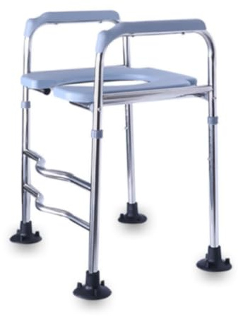 Generic Raised Toilet Seat High Toilet Seat with Armrests Toilet Seat Frame Height Adjustable Toilet Seat Riser Stainless Steel for Handicapped Disabled