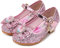 Eleasica Fille Talons Hauts Chaussures de Princesse Reine des Neiges Elsa Anna Paillettes Déguisement Doux Halloween Noël Anniversaire Carnaval Cosplay,Rose,29 EU
