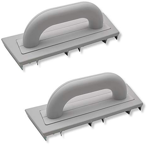 2er Set DEWEPRO® Kleiner Putzhobel aus Kunststoff mit 6 Stahlklingen - Ecken-Gipshobel, Kantenhobel für die Eckbearbeitung