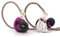LINSOUL KZ ZS10 Pro, 4BA+1DD 5 Treiber In-Ear-Monitor, HiFi Kabelgebundene Ohrhörer, Gaming-Kopfhörer, Hybrid IEM Kopfhörer, 2-poliges abnehmbares Kabel (Ohne Mic,Lila)