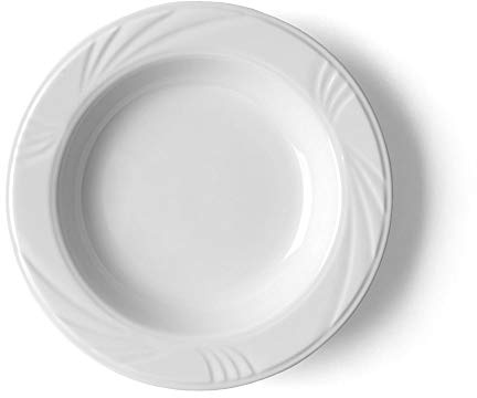 Holst Porzellan LUB 123 Porzellan Teller tief 22,5 cm mit Relief Lubin, 0,36 l, 6 Einheiten | mit Relief, 0,36 l