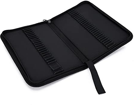 Federmäppchen Schwarz Organizer, Oxford-Stoff Stifte Tasche Display-Tasche Stifteetui mit Innenreißverschluss 48 Fächer / 72 Fächer