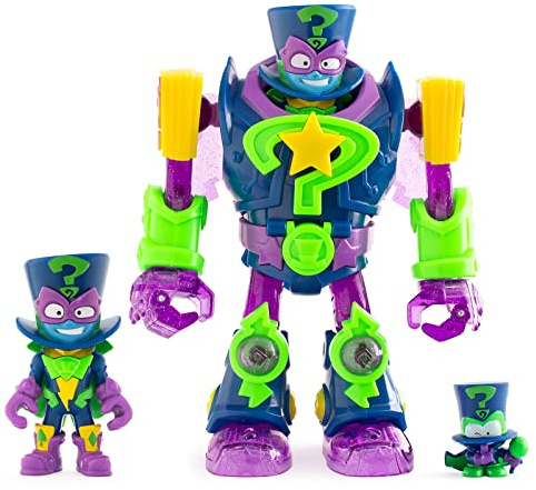 SUPERTHINGS Enigma Superbot – Articulated hero robot with combat accessories, 1 exclusive Kazoom Kid and 1 exclusive SuperThing