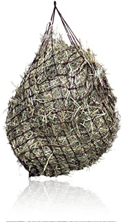 Rete di fieno extra grande per cavalli, 5 x 5 cm, mangime adatto alla specie per il miglioramento della digestione, sacca di fieno per viaggi, sacca da mangime per pony, cavalli giovani, cavalli