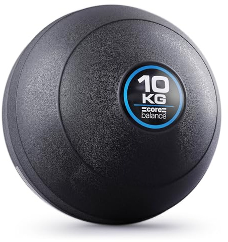 Core Balance Slam Ball No Bounce Medicine Exercise Ball Heavy Duty PVC for Strength Training (10kg)
