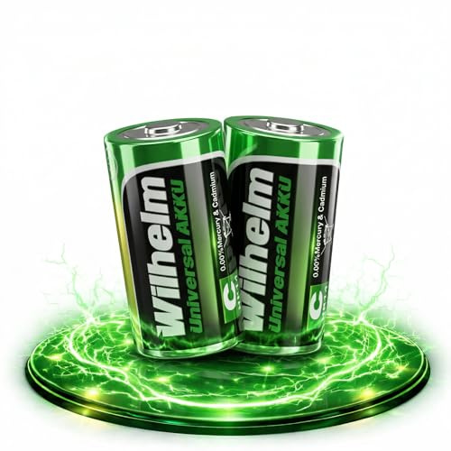 Wilhelm Baby C Akkus Universal NiMH 4500 mAh 1,2V HR14 MN1400 – 2 Stück