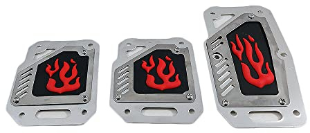 Pedalbduckung Rutschfest Fußstütze Sportpedale Pedal Kappen Manuelle Auto Schwarz Bremse Kupplung Accelerator Plastik Metall Universal Set